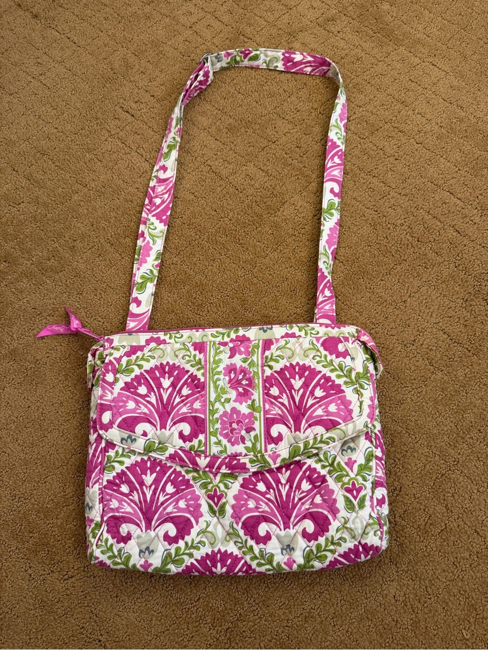 Vera Bradley Julep Tulip purple crossbody zip shut purse y2k